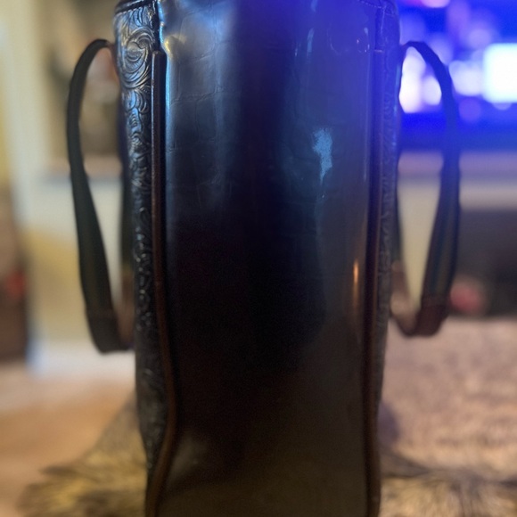 Consuela Black Tote with Floral Embroidery - Picture 5 of 11